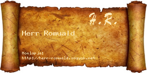 Herr Romuald névjegykártya